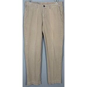 Billy Reid Pants Mens 36 (35×30) Tan Chino Flat Front Cotton Jack Cord Trousers
